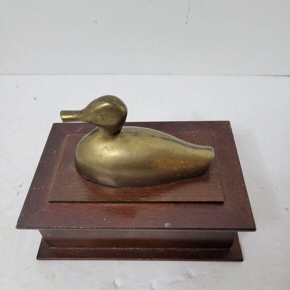 Vintage Brass and Wood Hand Crafted Box Made in Taiwan Rosential Netter - Picture 10 of 16